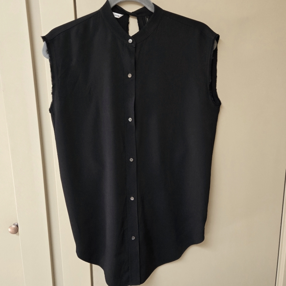 Helmut Lang Black Textured Sleeveless Top
